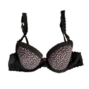 VS PINK floral lace demi bra